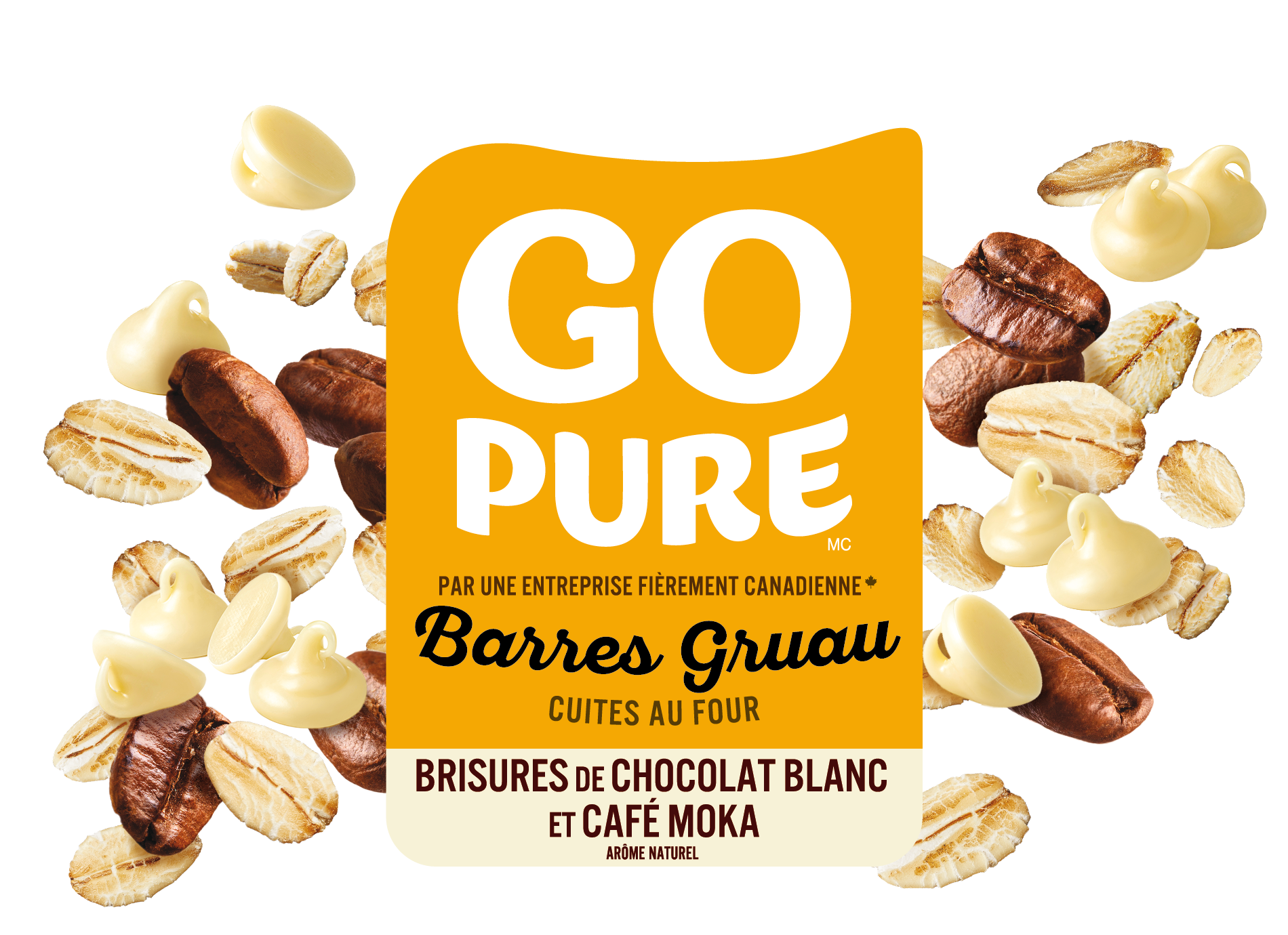 Barres Gruau - Brisures de Chocolat Blanc et Café Moka